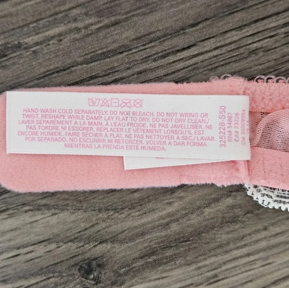 Victoria's Secret Dream Angels Push-up bra 34C‎ coral with lace overlay - Picture 9 of 10